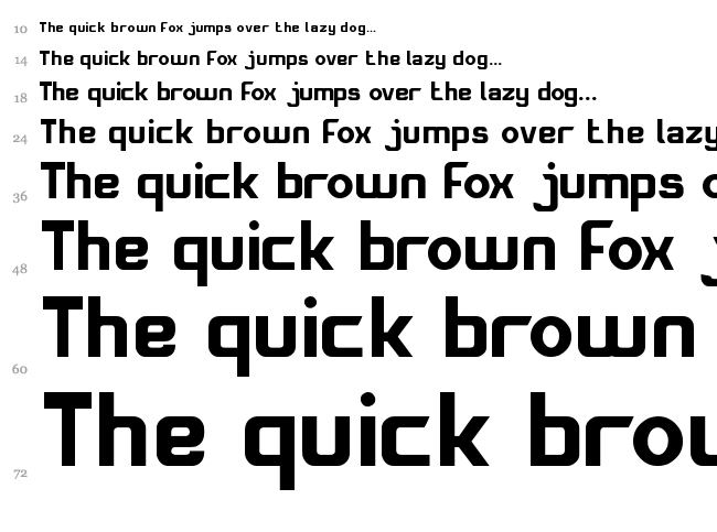 Space Truckin font waterfall